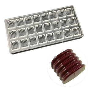 Molde Chocolate Acrilico Molde De Chocolate Molde Lineal Molde De Policarbonato Para Bombones Agujeros Para Hacer... Transparente