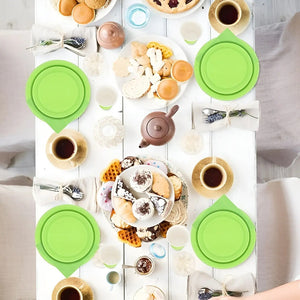 Set Cumpleaños Vaso Servilleta Plato Desechable 20 P/p Verde Verde