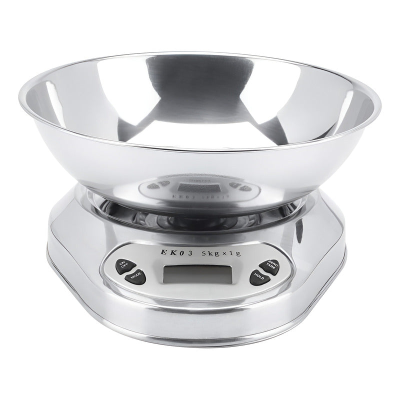 Pesa Gramera Pesa Digital Cocina Balanza Cocina 5kg/0.1g 5 G Gris / Balanza Redonda 5kgs