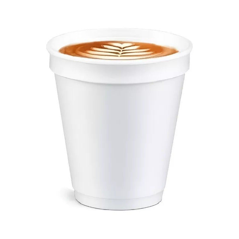 50 Vasos Termicos Vasos Desechables Vaso Plumavit 10oz 296ml Blanco