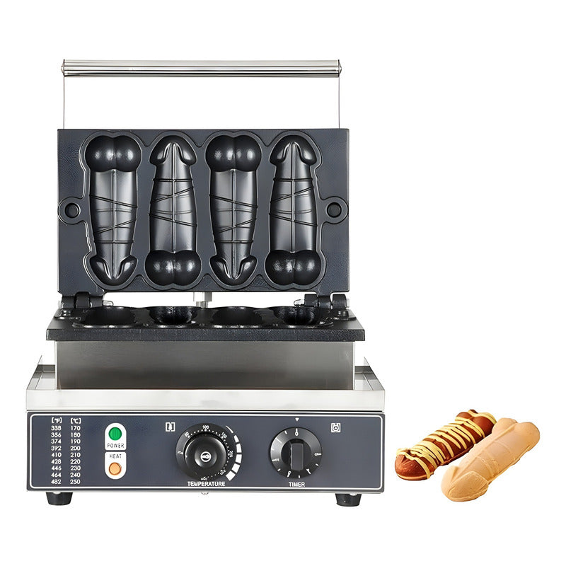 Maquina Para Waffles Wafleras Con Formas Waffle Pene 1600w Gris / Wafflera Pene
