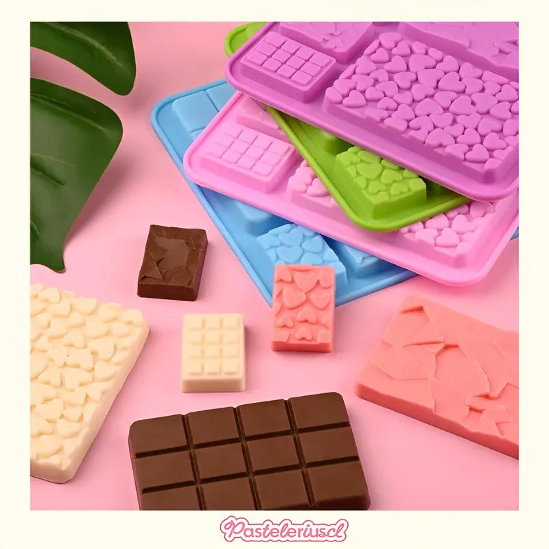 Moldes De Chocolate Moldes Barra De Chocolate Silicona B9 Bordó