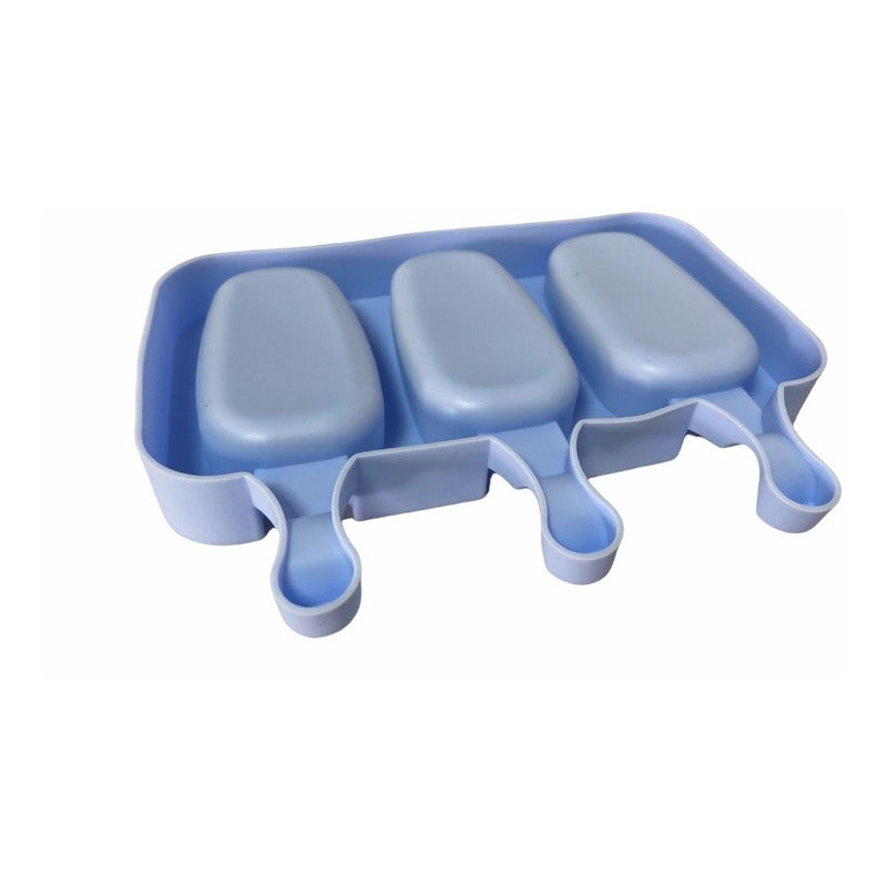 Moldes De Silicona Para Helados Molde Paletas Helado 3 Cavid Multicolor