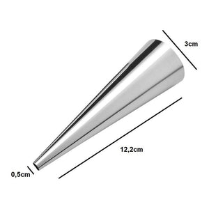 Pack X60 Cono Molde Para Cannoli Cachito Croissant Pan Danes