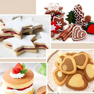 Molde De Galletas Século Acero Inoxidable Flor Corazón Círculo Estrella