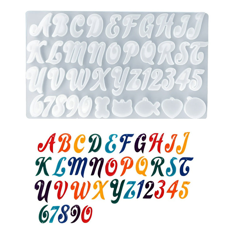 Molde Silicona Moldes Resina Letra Molde De Silicona 41cavid - Transparente 41 Cavid