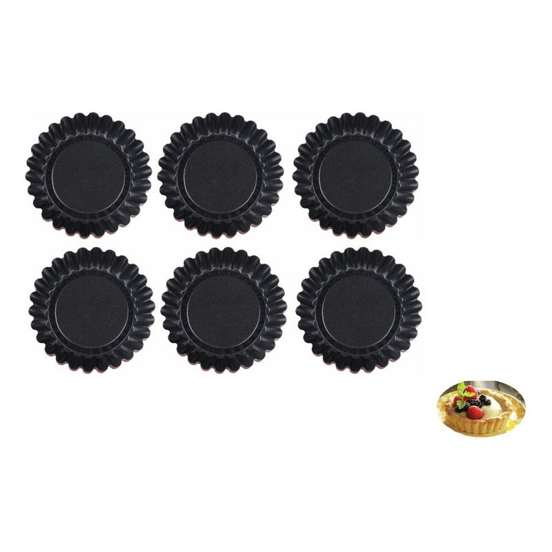 Pack 6 Moldes De Tartaleta Molde Tarta Individual Fija 10,5 Moldes Para Mini Tartaletas Modes De Mini Pies Moldes De Pastelillos Pasteleriacl