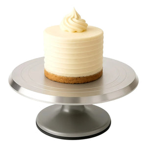 Base Torta Base Giratoria Torta Base De Torta Circular 25cm Plateado