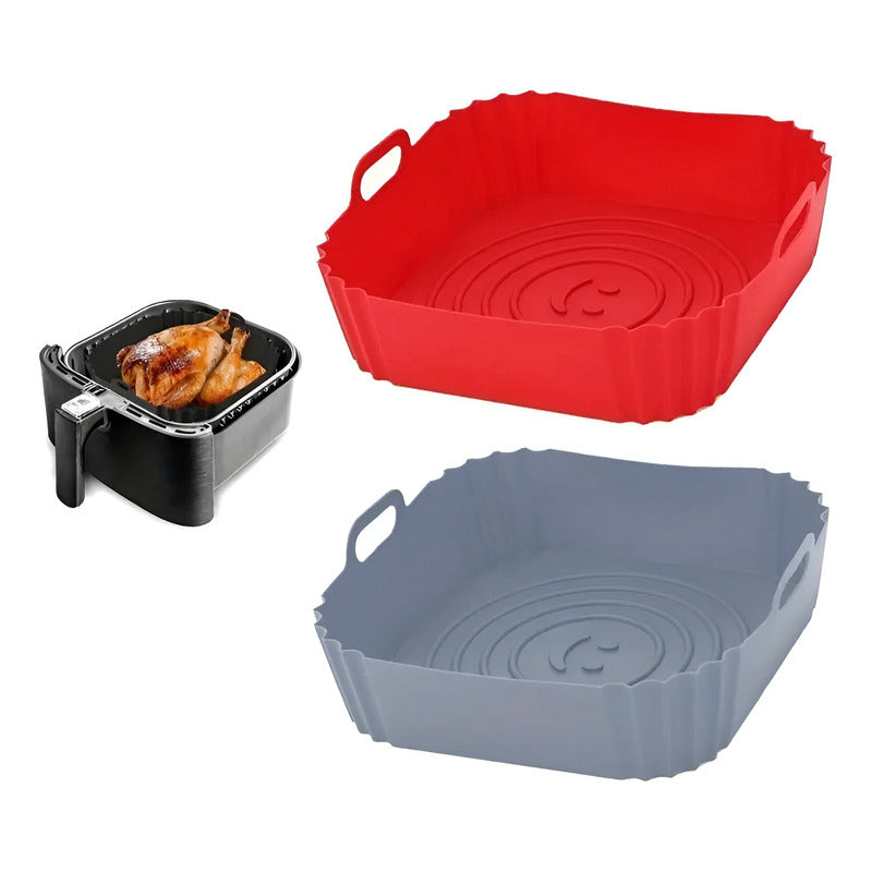 X2 Forro De Freidor Forro De Silicona Air Fryer Cuadrado