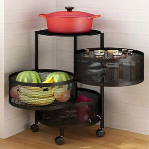 Carro Metalico Con Ruedas Organizador De Verduras 3 Niveles