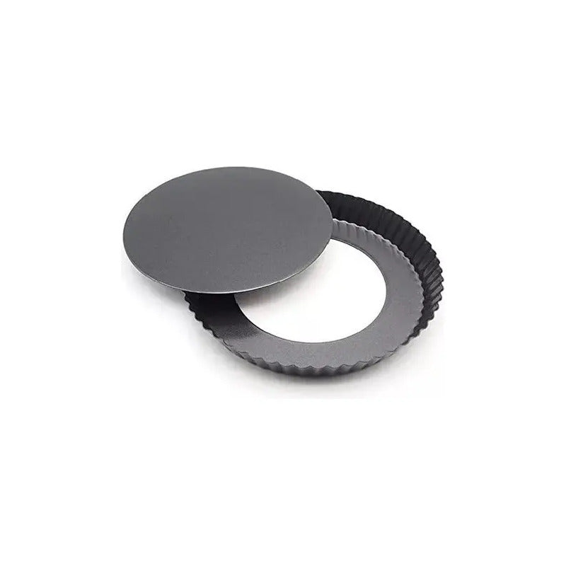 Pack X3 Moldes Desmontables 24cm Kuchen Molde Para Pie Tartaleta Desmontable Molde Redondo Extraíble Con Fondo... Gris