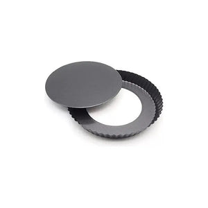 Pack X3 Moldes Desmontables 24cm Kuchen Molde Para Pie Tartaleta Desmontable Molde Redondo Extraíble Con Fondo... Gris