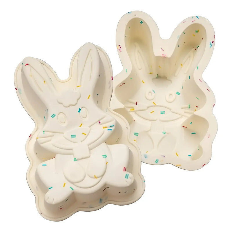 Molde Conejo De Pascua Molde Silicona Molde Chocolate Conejo Moldes De Fondant De Conejo Para Decoración De Pasteles... Blanco