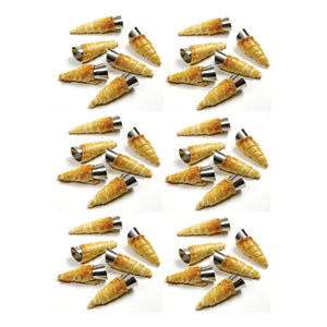 Pack X36 Cono Molde Para Cannoli Cachito Croissant Pan Danes Gris