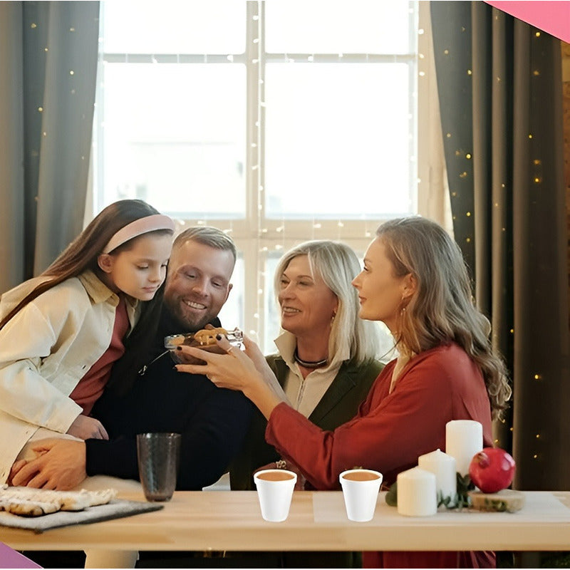 X1000 Vasos Plumavit Termico Vasos Desechable Vaso 6oz/177ml - Blancos