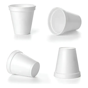 X100 Vasos Desechables Vasos Plumavit Termico Vaso 6oz/177ml Blanco