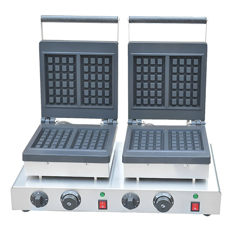 Waflera Doble Wafleras Maquina De Waffles Waflera Industrial Plateado / Maquina De Waffles 2pcs