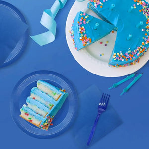 Set Cumpleaños Vasos Servilletas Platos Desechables 20 P/p Azul