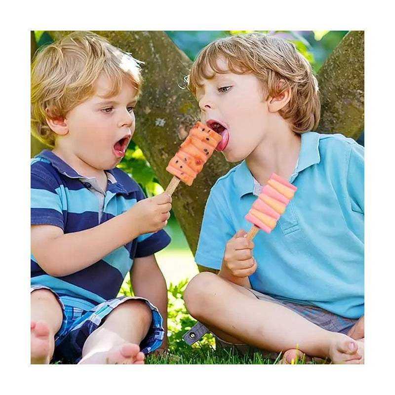 X2 Moldes De Silicona Para Helados Molde Paletas Helado 446 Juego De Moldes Grandes Para Paletas De Silicona Molde De... Blanco