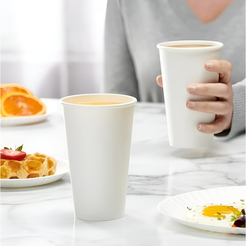 50 Vasos Polipapel Vaso Sin Tapa Vaso Blanco Vaso Cafe 16oz Blanco / Vaso Polipapel 16 Oz