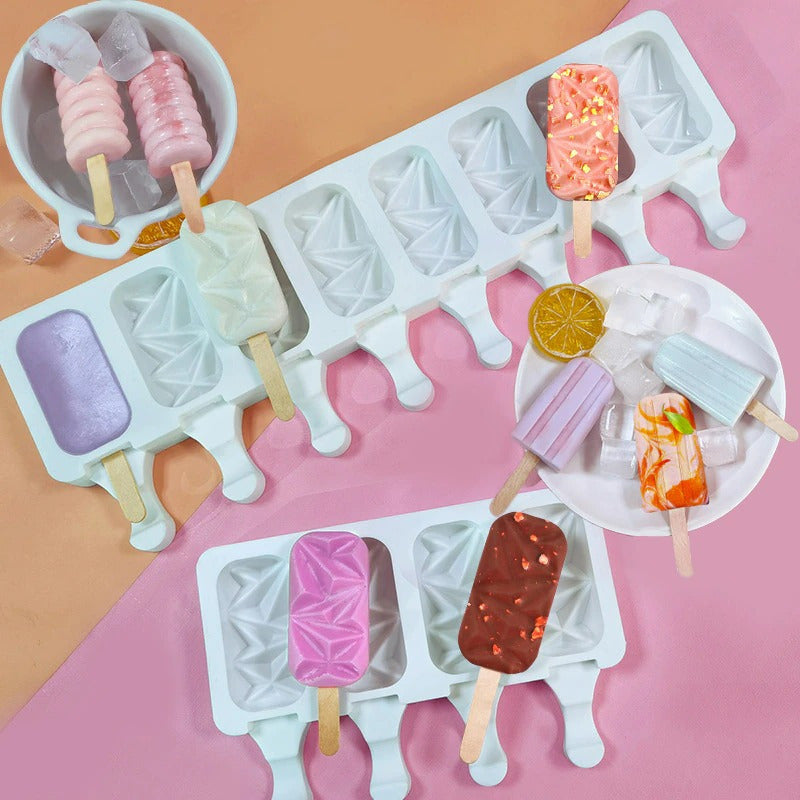 Moldes De Silicona Para Helados Molde Paletas Helado 8c 445 Blanco