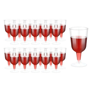 80 Copas Plastico Copas De Vino Transparente Desechables 6oz Estilo Simple Apilables Copas De Vino De Plástico Transparente Con Tallo Copas De Acrilíco Para Vino Para Fiestas Desechables Pasteleriuscl