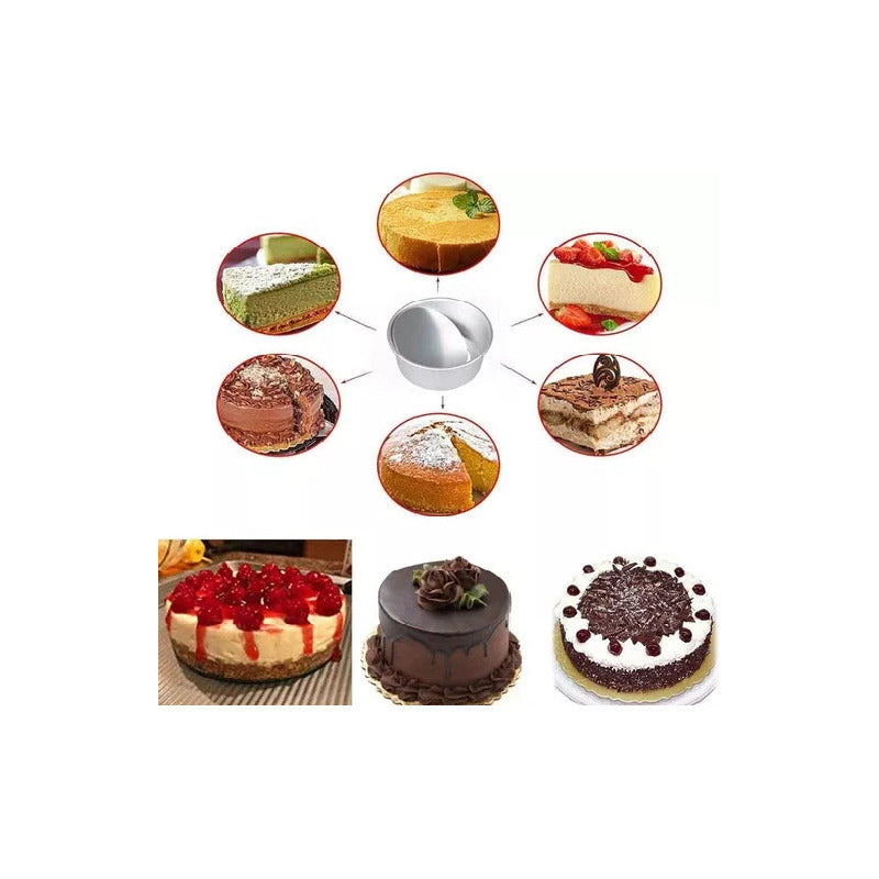 Moldes De Aluminio Para Tortas Molde Desmontables Molde 16cm Gris