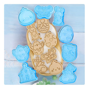 Set X4 Moldes Galleta Pascua Cortadores Galletas Cortador