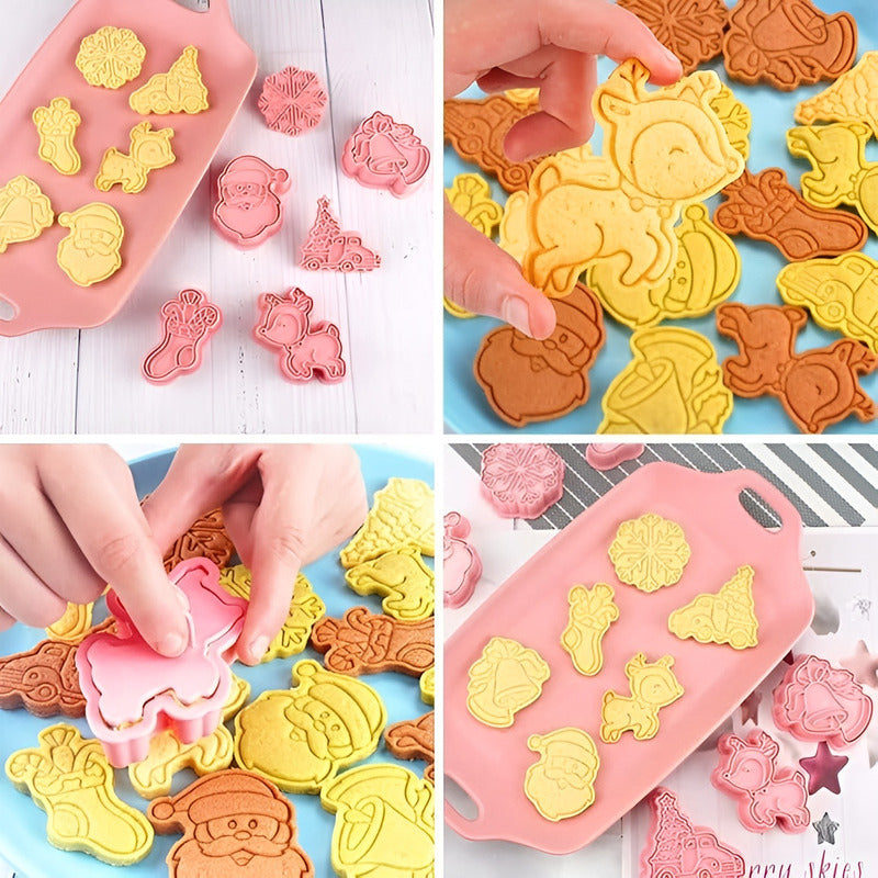 Cortadores De Galletas Navidad Moldes De Galletas 3d 6pcs
