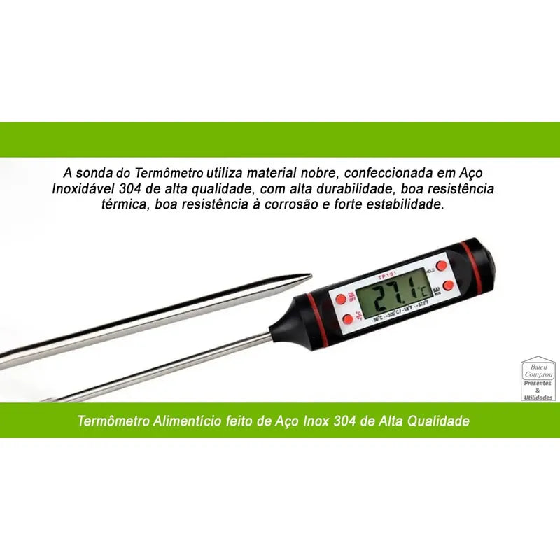 Termómetro De Cocina Genérica Tp101 Negro Pluma De Calibración Automática Termometro Digital Cocina Accesorio Termómetro Electrónico Para Alimentos Multifuncional Para Temperaturas Pasteleriuscl
