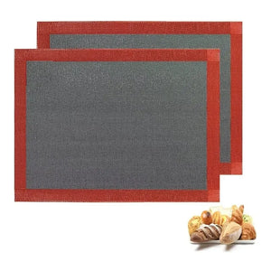 Pack 2 Lamina De Silicona Tapete Horno Microperforado Silpat Negro