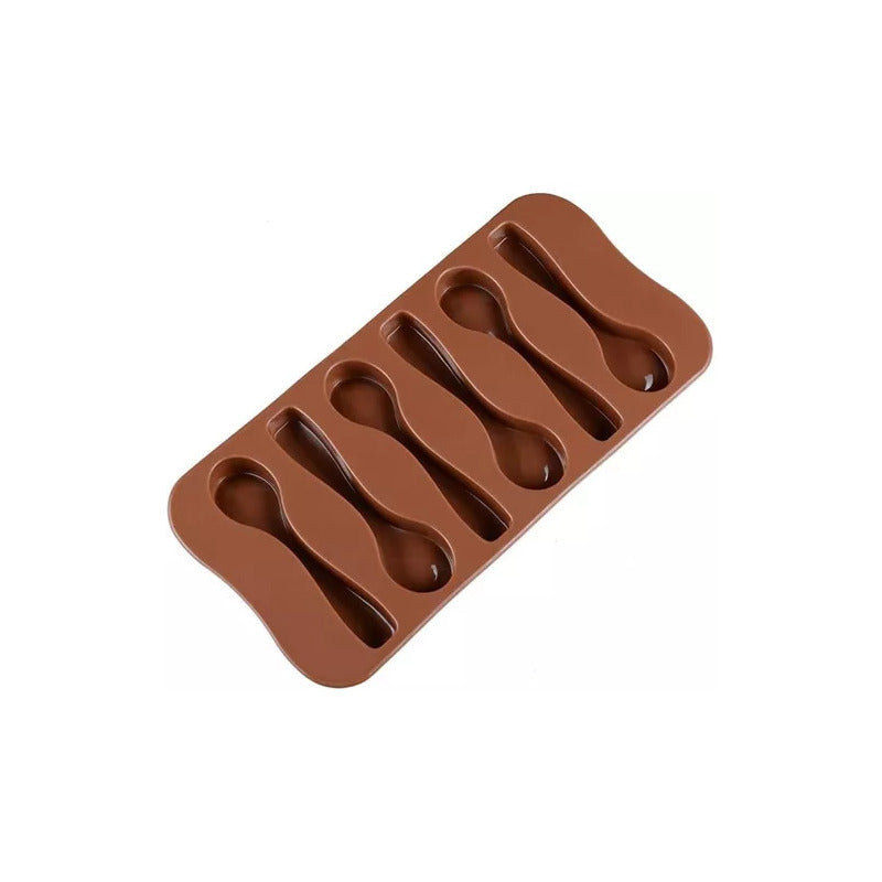 Moldes De Chocolates Moldes Silicona Chocolate Cucharas 6cav Marrón