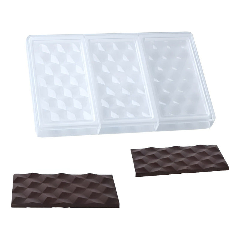Molde De Chocolate Molde Policarbonato Barra Hexagono 3 Cav