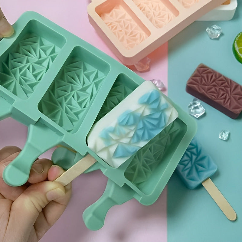 Molde Helados Moldes De Silicona Reposteria Molde Diamante Blanco