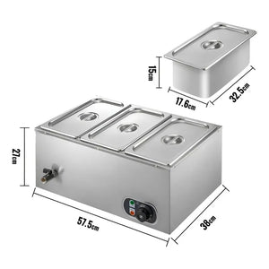 Chafer Electrico Buffet Baño Maria Bufetera 3 Depositos 5.5l Chafer Electrico Bufetera Depositos Buffet Baño Maria Bufetera Gastronómica Restaurante Banquetería Hotel Eventos Cocina Pasteleriuscl
