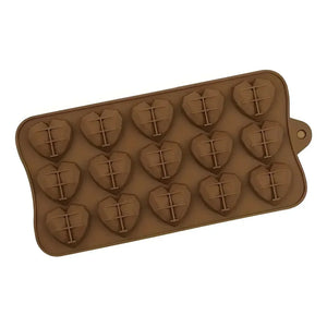 Molde Mini Corazon Diamante Molde Corazón Geometrico 15 Moldes De Silicona Para Chocolate Artesanal Insumos Reposteria Decoraciones Molde De Silicona Profesional Para Repostería Pasteleriuscl Marrón
