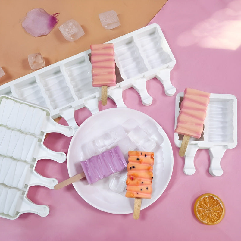 Moldes De Silicona Para Helados Molde Paletas Helado 8c 446 Blanco