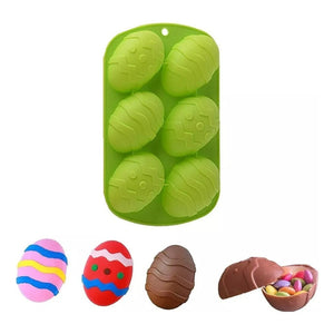 Pack X2 Molde Chocolates Silicona Huevo Moldes Huevo Pascua