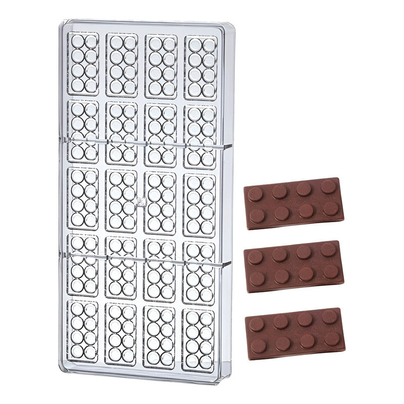 Molde Para Chocolate Moldes Policarbonato Moldes Lego 20 Cav