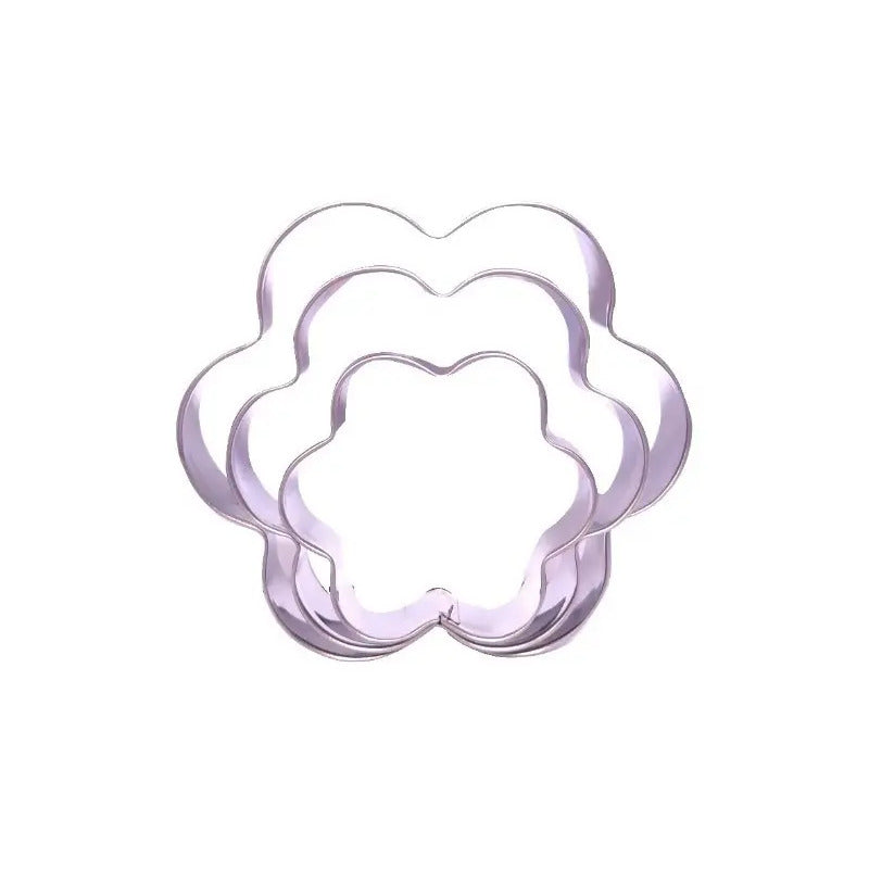 Molde De Galletas Século Acero Inoxidable Flor Corazón Círculo Estrella