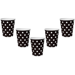 Pack X10 Vasos Desechables Decoración Vaso Cumpleaños Negro