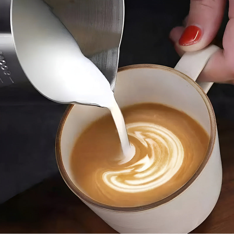 2 Jarra Leche Acero Lechero Barista Espumador De Leche 550ml Plateado