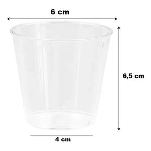 25 Set De Vasos Shot Postres Pocillos Vasos Plastico 88 Ml Transparente