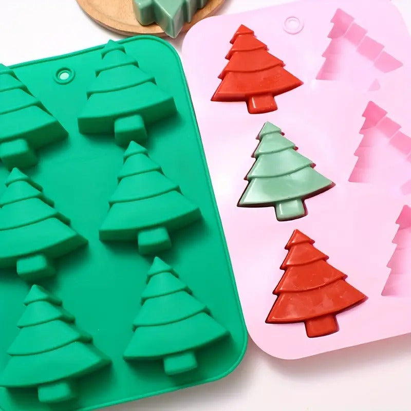 Molde De Navidad Moldes Navidad Molde Silicona Navidad Pino Multicolor