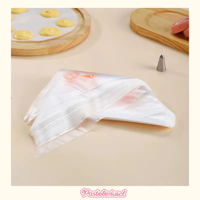 Pack X100 Mangas Pasteleras Desechables Manga Desechable M Mangas De Repostería Decoración Tortas Herramientas De... Transparente