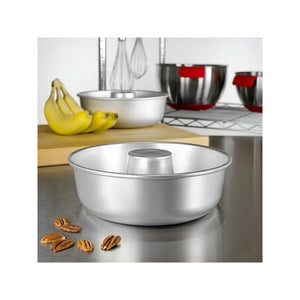 Molde Torta Molde Queque Redondo Molde Aluminio Flanera 20cm Moldes De Tubo Acanalado Para Hornear Pastel Molde Para... Plateado