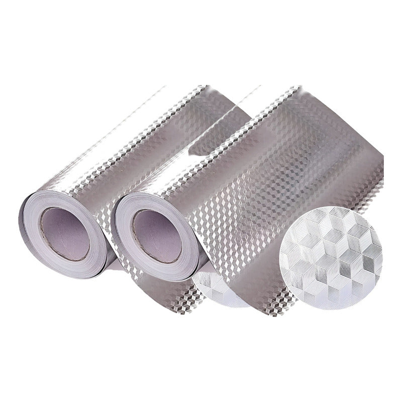 2 Papel Aluminio Autoadhesivo Papel Mural Cocina Laminas 3m Gris