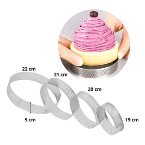 Set 4 Molde Microperforado Molde Tartaleta Moldes Reposteria