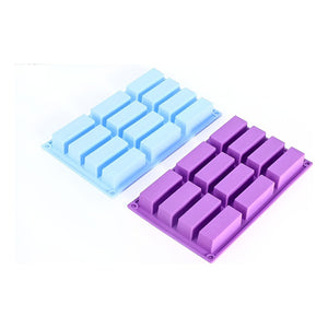 Moldes Silicona De 12 Ranuras Para Barra Cereal Chocolate Pastelería Cl