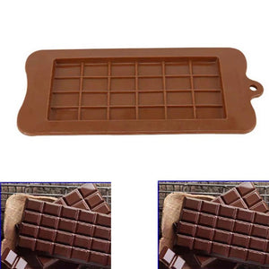 1 Molde Rectangular De Silicona Para Chocolates Cuadrados Color Marrón Claro Pastelería Cl